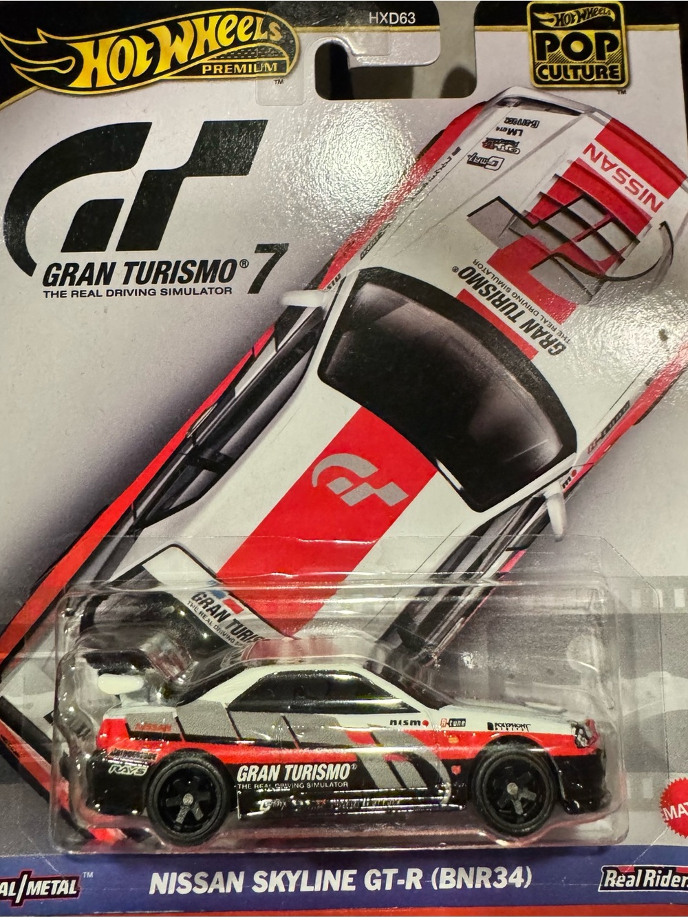 Hot Wheels Nissan Skyline GT-R (BNR34) Die-Cast Toy Car - White & Red